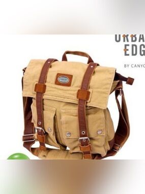 URBAN EDGE Canyon Outback messenger canvas with leather trim bag.